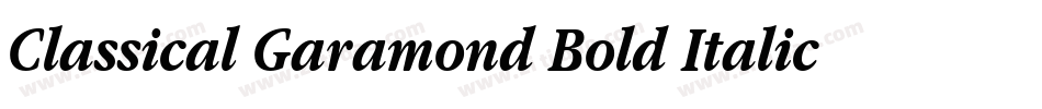 Classical Garamond Bold Italic BT字体转换